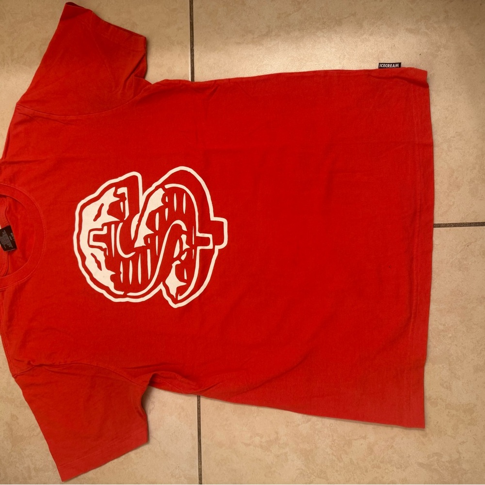ICECREAM (Money $ign) Red Cotton Graphic Tee